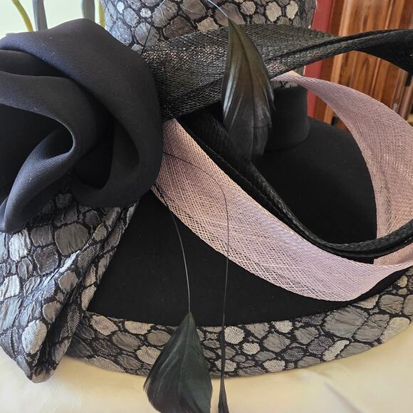 NWT Elite Champagne black grey‎ pebble hat and purse set